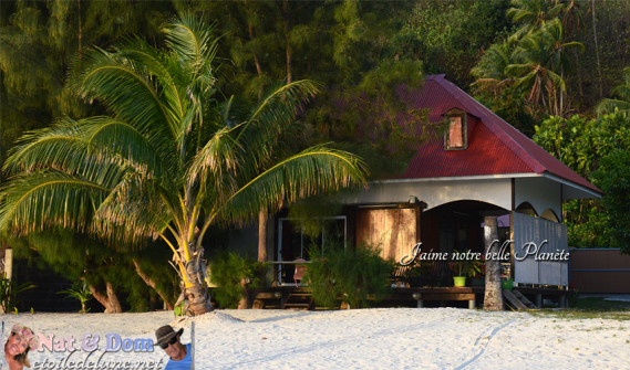 Bora Bora maison sur la plage de Matira