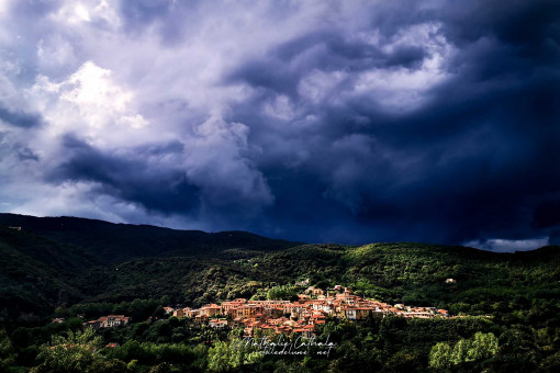 Un ciel sombre et la lumière qui résiste. Comme dans nos vies