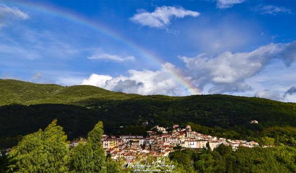 Arc-en-ciel sur Palalda, cadeau du ciel, pour un voeu qui se réalisera