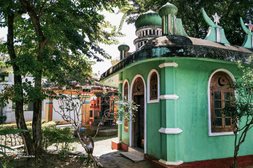 Tour Ambuluwawa, mosquée temples, temples hindous, bouddhistes, chrétiens, une ode à l'union des peuples au coeur de la biodiversité