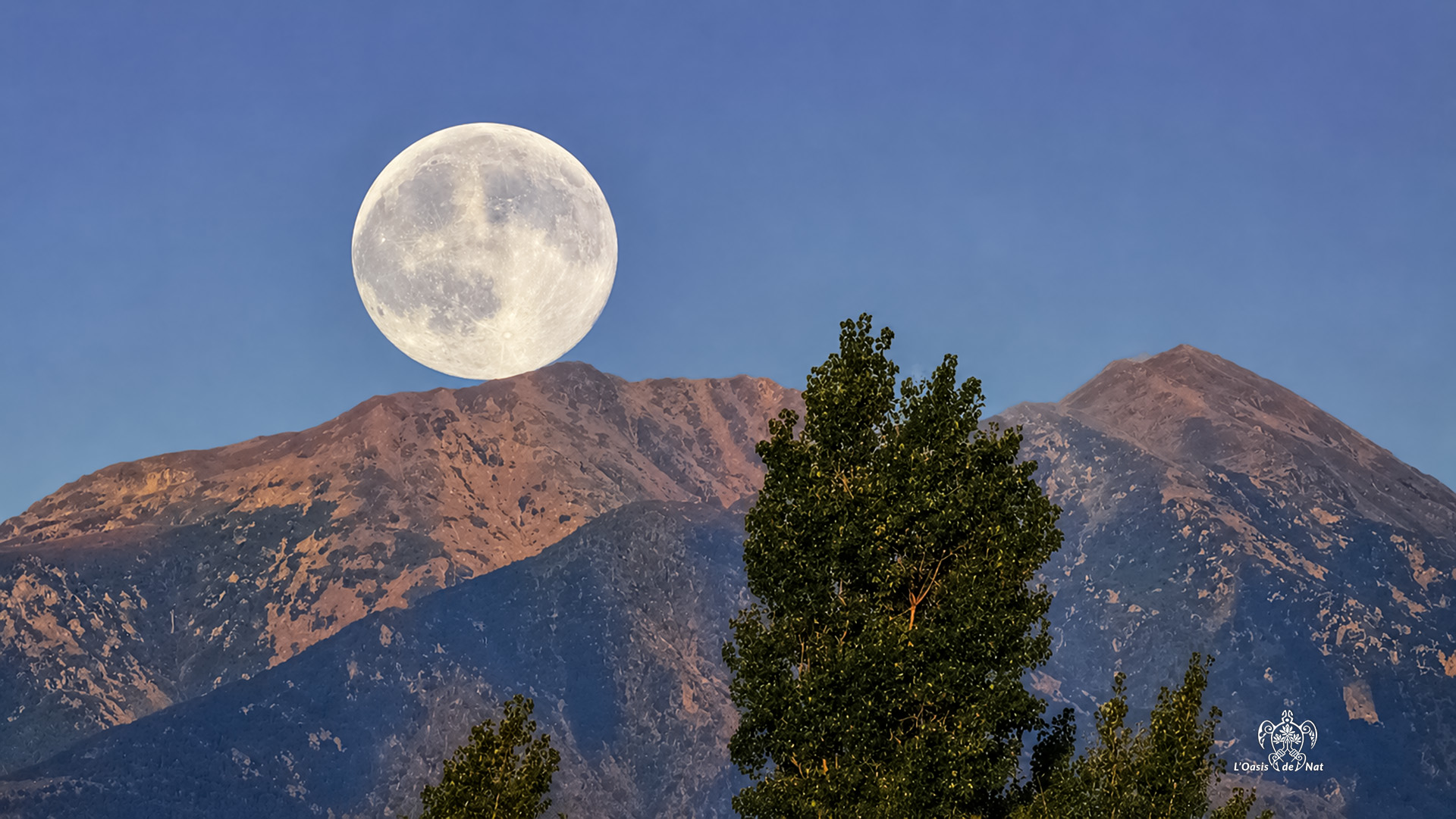 COUCHER DE LUNE SUR CANIGOU_